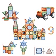 [Big Size] Kids Magnetic Tiles Magnetic Building Blocks Colorful Window Tiles Educational Toys