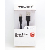 iTouch UL-1 Charge & Sync Flat Cable (Black)