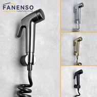 Fanenso Bidet Sprayer Set Black Gold Grey Toilet Spare Parts with Wall Mounted Holder Bracket Pvc Hose 3m FA16