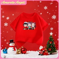 Amorette Angels New Christmas Kpop Demon Hunter Printing For Girls Neck Round Selesa kelihatan hebat