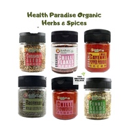 Health Paradise Organic Herbs & Spices (Chilli Flakes, Rosemary, Cumin Seed, Cayenne Pepper, Coriand