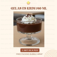 Set of 6 Ice Cream Glasses 140 ML Pudding Glasses Dessert Glasses Ice Glass/s