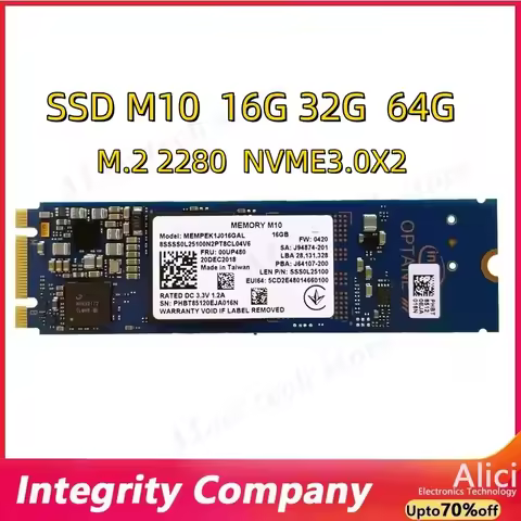 Original M10 M.2 2280 SSD 64GB 32GB 16GB PCIe M.2 2242 3.0 3D Xpoint NVMe Internal Solid State Drive