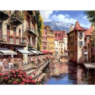 77❤ Diy Digital Oil Painting Paint By Numbers On Canvas Venice Water Town 40x50cm Tkm0Q9