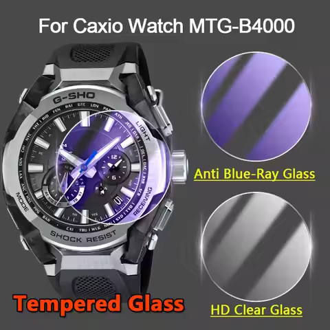 Screen Protector For Casio G-Shock Watch MTG-B4000 9H 2.5D Clear / Anti Blue-Ray Tough Tempered Glas