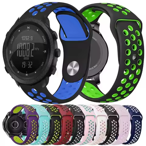 22mm Colorful Slicone Band For NORTH EDGE APACHE-46 Smartwatch Sport Strap For NORTH EDGE APACHE-46 