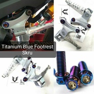 LC135/Y15ZR Titanium Rear Footrest Skru Screw Only Titanium Blue/Gold