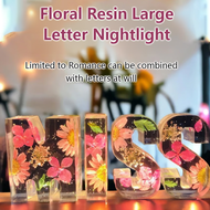 Resin Night Lights Flower Resin Large Letter Night Light Pressed Flower Resin Letters With LED Light
