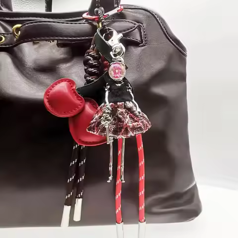 Bag Charms Luxury Bag Chain Cherry Pendant for prada Bag Women Handbag Purse Keychain Man Backpack W