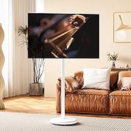 Mobile TV Cart Rolling TV Stand for 10-46 Inch Flat/Curved Screen Up to 88lbs, Height Adjustable Por