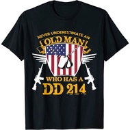 Never Underestimate An Old Man Who Has A Dd-214 Alumni T-Shirt