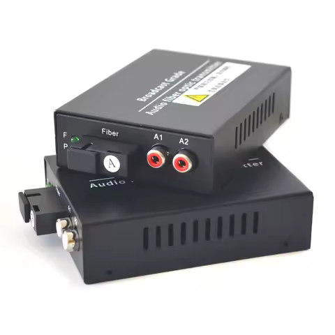 2/4/8/16 Audio over Fiber optic Converter,Broadcast RCA Extender to Fiber Singlmode up to 20Km(12.4m