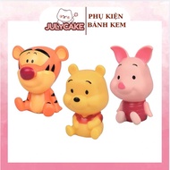 Set of 3 Bears, Tigers, Pigs for cake decoration, Bears for birthday cake decoration