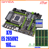 Kkde X79 Qiyida โมเดอร์บอร์ดคอมโบ LGA2011 Atx Combo E5 2650v2ซีพียู4ชิ้น X 4Gb = 16Gb DDR3 Ram 1333Mhz PC3 10600R Pci-E Nvme M.2