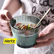 Hertz Cafe Water Glass Japanese Style With Handle Vintage Beautiful Size 400 Ml. Striped Shape Heat 