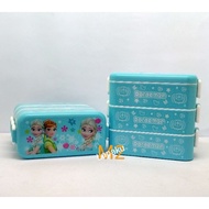 3-tier lunch box with Frozen & Doraemon characters 3303
