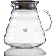 HARIO V60 Glass Server 800 Clear 800ml for 2-6 cups, microwavable XGSR-80-TB