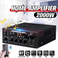 Sunbuck 1000W Mini Amplifier Home Car Audio Power Amplifiers Bluetooth 2CH Bass Hifi Amp DC12V AC220V Subwoofer KS-33BT