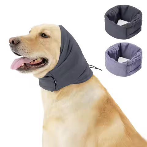 Dog Calming Hoodie with Noise-Reducing Ear Covers for Anxiety Relief - Soft Headband Muff for Dogs