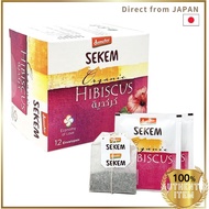 Sekem - Organic Hibiscus Tea Bags 1 Box x 12 Bags 24g - Caffeine-Free Herbal Tea Individually Wrappe