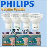 [Buy 4 FREE1] Philips 4.7W GU10 LED Bulb/ Bright/Warm white/ Cool White/ Daylight/ Spot light/ track