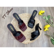 TT Shoes high-quality wrinkled leather 7cm high heel sandals 7cm