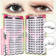 GROINNEYA Lash Clusters Kit Cat Lashes Cluster Eyelash Extensions Eyelash Clusters Kit DIY at Home