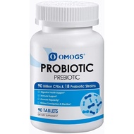 OMOGS Probiotics 90 Billion CFUs 18 Strains,with 3 Organic Prebiotics & Vitamin C,Nutritional Supple