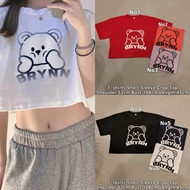 Casual tshirt pendek cotton / crop top shirt borong murah