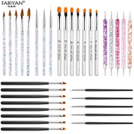 Nail Art Brush Set Acrylic French Liner UV Gel Polish Painting Drawing Brushes Nail Dotting Tools M