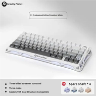 GravaStar K1 Tri-Mode Mechanical Gaming Keyboard Customized Wireless Side Key Carved Aluminum Alloy
