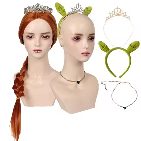 Fiona Cosplay Wig Crown Headband Heat Resistant Synthetic Hair Carnival Halloween Party Disguise Pro