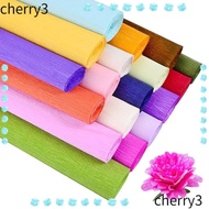 CHERRY3 Flower Wrapping Bouquet Paper, Thickened wrinkled paper Production material paper Crepe Paper, DIY Handmade flowers Packing Material