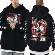 Anime Attack On Titan Hoodie Manga Hange Zoe Graphic Hoodies Men Vintage Streetwear Man Tee