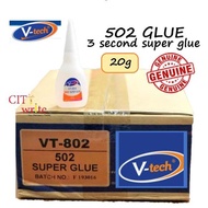 <V-Tech 502 Glue> VT-802 Super Glue 3 Seconds Glue Super Strong Elephant Glue Vtec glue