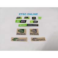 Nvidia Sticker Geforce GTX RTX Graphics Card Sticker Lable Metal Stickers PC Desktop Laptop Notebook
