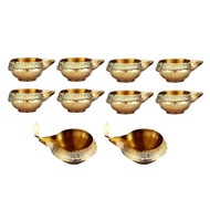10 Pcs Kuber Diya for Diwali Decoration Alloy Metal Oil Lamp Traditional Diwali Diya Vilakku for Puj