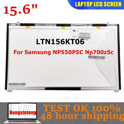 LTN156KT06 LTN156KT06-B01,801 Original 15.6" LCD Screen 1600X900 For Samsung NP550P5C Np700z5c Lapto