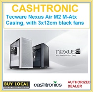 Tecware Nexus Air M2 , Comes with 3 x 12cm black fans. Mesh front panel and swivel TG [ 2 Color Options ]