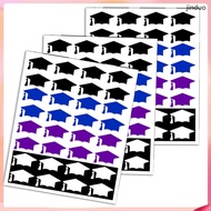 Graduation Hat Sticker 20 Sheets Stickers Envelope Sealing Self-adhesive Cap for College Students