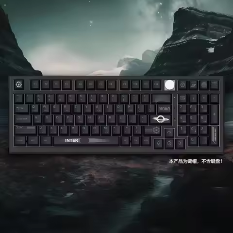 Black Interstellar Keycap Set Customized Keyboard Keycap Cherry Profile Keycaps for Mechanical Keybo