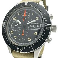 Sinn 156.B Military Chronograph Watch, Stainless Steel/Nylon, Automatic, Black Dial, Beige Non-Origi