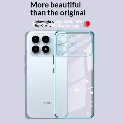 For XiaoMi POCO F8 Ultra F8 Pro Case Deluxe Electroplated Silicone Transparent TPU Cover For POCO F8