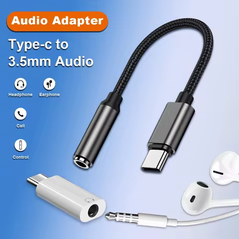 Type C To 3.5mm Headphone Audio Adapter Suitable For Samsung Xiaomi Redmi Huawei Apple Type C Headph
