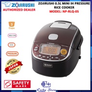 ZOJIRUSHI NP-RLQ05 IH (INDUCTION HEATING SYSTEM) PRESSURE SYSTEM RICE COOKER/WARMER, 0.5L, 3 CUPS, MADE IN JAPAN