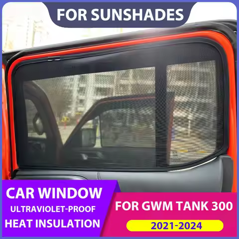 Magnetic Car Side Windows Sunshades For GWM Wey Tank 300 2021 2022 Passenger Baby Windows Curtains F