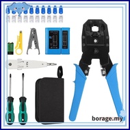 BORRAONE Crimping Tools Set LAN RJ45 Cat5e Network Pliers Hand Tools Rj45 Crimping Tool KitZuz