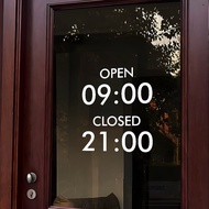 Customized Store Glass Door Stickers for Business Hours