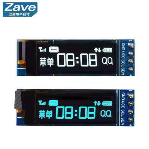 0.91 inch OLED Module White/Blue OLED 128X32 OLED LCD LED Display Module 0.91" IIC Communicate For A