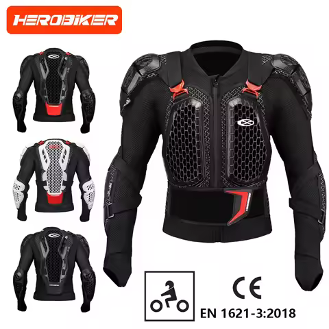 Motorcycle Armor Jacket Protective Pants Ventilated Abrasion-Resistant Jacket with Crash Guards Moto